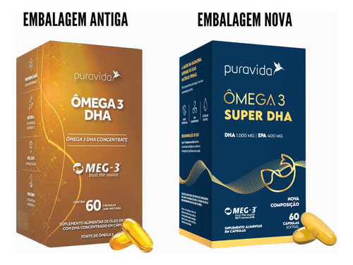 Suplemento en cápsulas Puravida Omega 3 Dha Pura Vida Pura Vida en bote de 0 ml 60 unidades