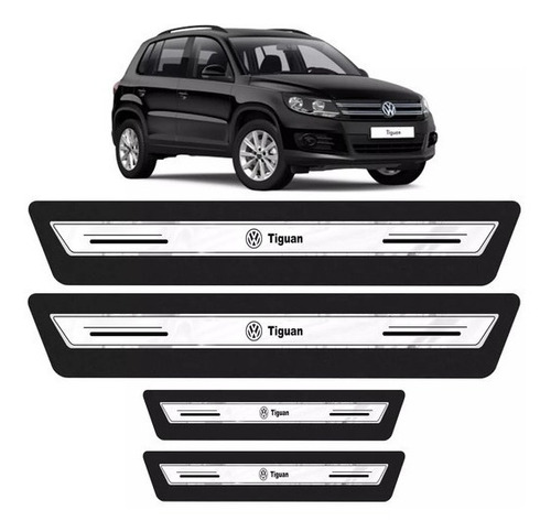 Soleira Protetora Porta Platinum Tiguan 2010 Á 2017 - Prata