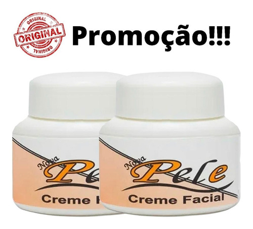 2 Nova Pele Creme Facial Clareador - Com Colágeno E Elastina