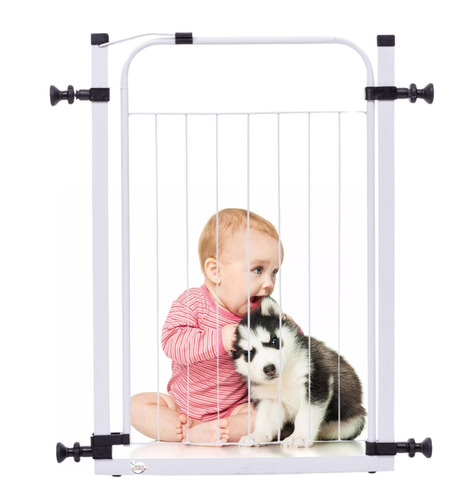 Cerca Grade P/ Porta Portão Pressão Pet Cães Criança 94/99cm