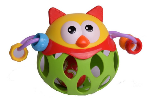 Imagen 1 de 6 de Sonajero Animalito Con Cascabel De Goma Bebe El Duende Azul