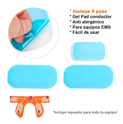 Imagen 3 de 5 de Gel Repuesto 03 Vak Tonificador Gluteos Cintura Piernas Ems