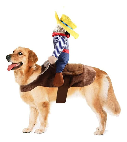 Youdirect Cowboy Rider Dog Costume Funny Dog Halloween