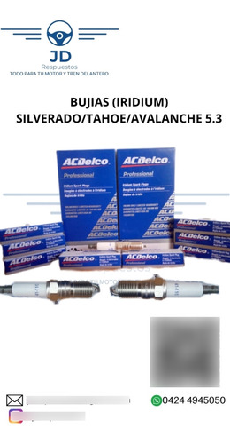 Bujías Iridium Silverado/tahoe/avalanche/cheyenne 5.3