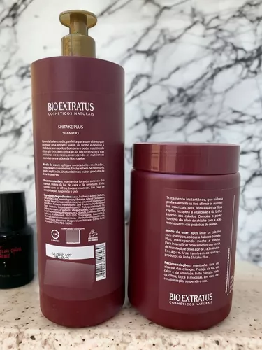 Kit 2 Shampoo limpeza Nutritiva Shitake 1 L Bio Extratus - poliitens