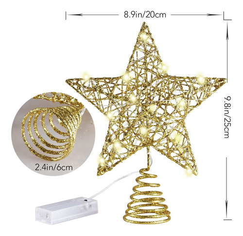 Árbol De Navidad Tree Top Led Estrellas Luces