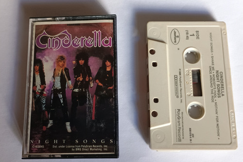 Cinderella Night Songs Cassette Usa 1986 Estándar (Usado)