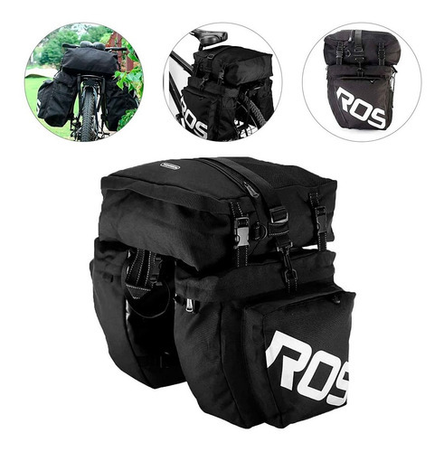 Par Alforge P/ Bike Bolsa De Bagageiro 3 Em 1 Roswheel 35l