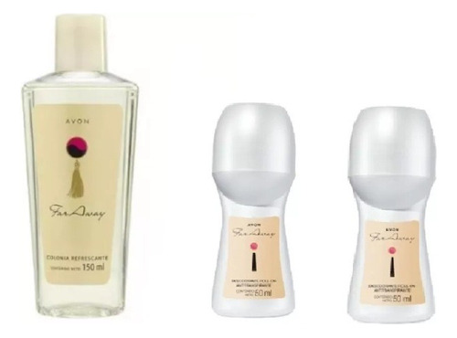 Far Away Colonia Bolilla Set X 3 Avon Fragancia Femenina 