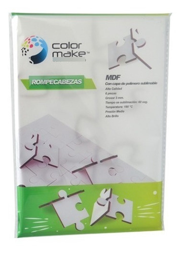 Rompecabezas Mdf De 6 Pz Sublimar Sublimacion Colormake