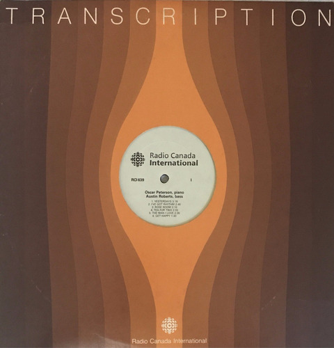 Oscar Peterson Transcription Radio Canada Imp.canada (Usado)