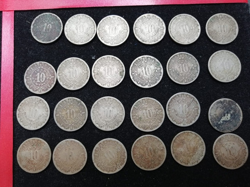 Paquete 5 Monedas D 10 Centavos Sol  1936-1946 Dif.condición