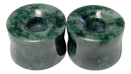 Par De Expansores De Jade Guatemala Con Perforación 13mm