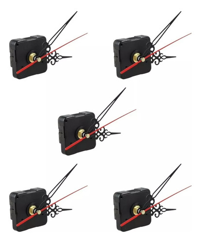 Set 5 Mecanismos Módulos De Reloj Murales Estándar 5mm