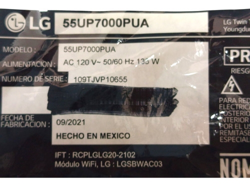 Main Lg 55up7000pua Eax69532504 (Usado)
