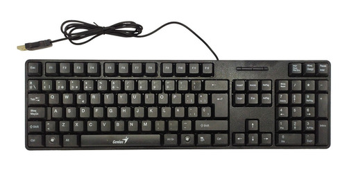 Imagen 2 de 3 de Teclado Genius Comfy Kb 10 Alambrico Usb Pc Laptop