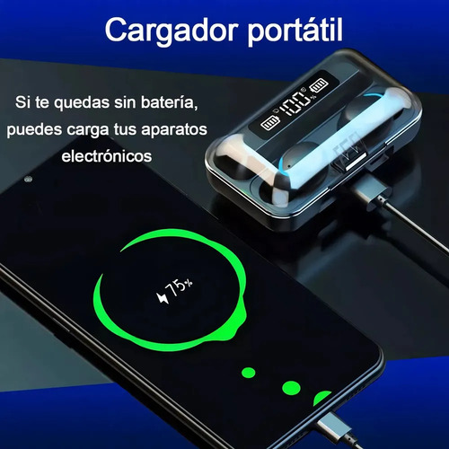 Para Auriculares Bluetooth F9-5 Con Reducción De Ruido Negro