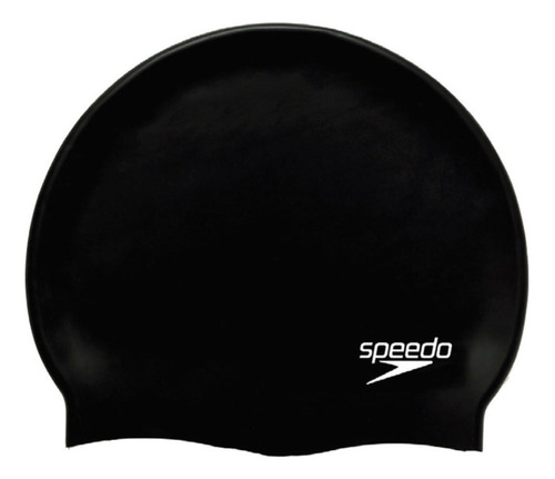 Gorra Speedo Silicona Natacion Piscina Color Negro Diseño De La Tela Liso Tamaño Unico