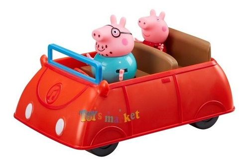 Peppa Pig Auto Familiar Con Sonido + Papa Pig Y Peppa