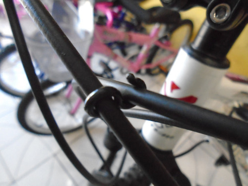 Imagem 2 de 2 de Guia Gancho P/ Conduite Marcha / Freio Bike Preto (kit 10)