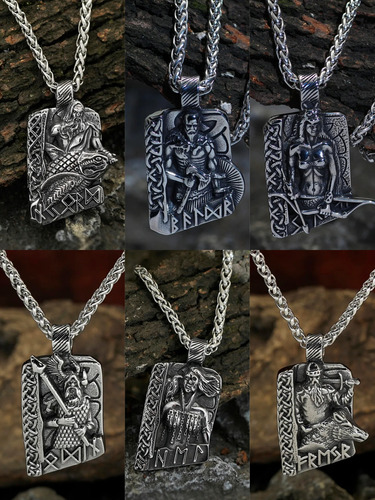 Ghost Store Lm Collar Hombre Dios Loki Thor Nórdico Runas
