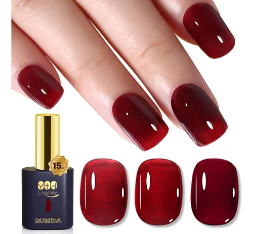 Ytd Likomey Esmalte De Uñas En Gel, Color Rojo Baya, 0.5