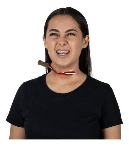 Aplicación Maquillaje Cuchillo En Cuello Disfraz Halloween