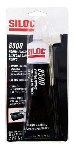 Forma Juntas Silicona Oximica Negro Siloc 8500 Pomo 98gr