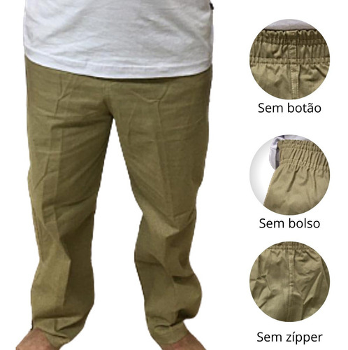 calça feminina cor caqui