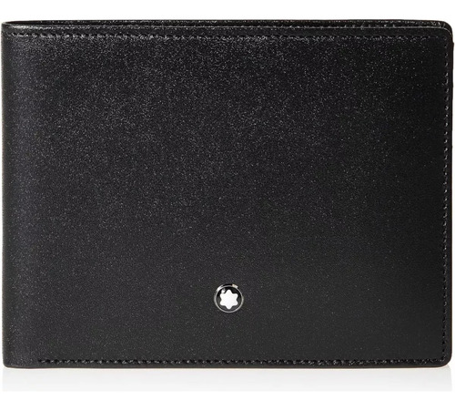 Cartera Montblanc Piel Color Negro Original Seminueva