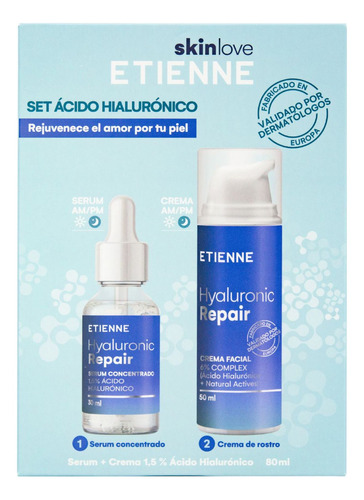 Set Acido Hyaluronico Serum + Crema Tipo de piel Todo tipo de piel