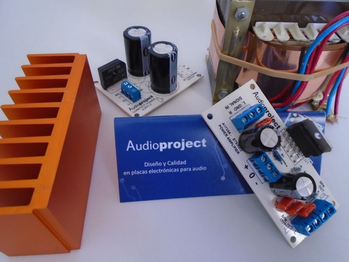 Imagen 1 de 7 de Modulo Amplificador Estereo 40+40 W C/fuente Trafo Disipador