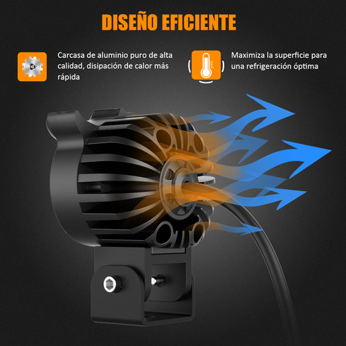 Faros Auxiliares Led 80w Para Luz Alta/baja P/auto/moto 2 Ud