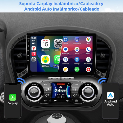 Estéreo 4+64g Carplay Para Nissan Juke 2010-2017 4k Wifi6 Bt