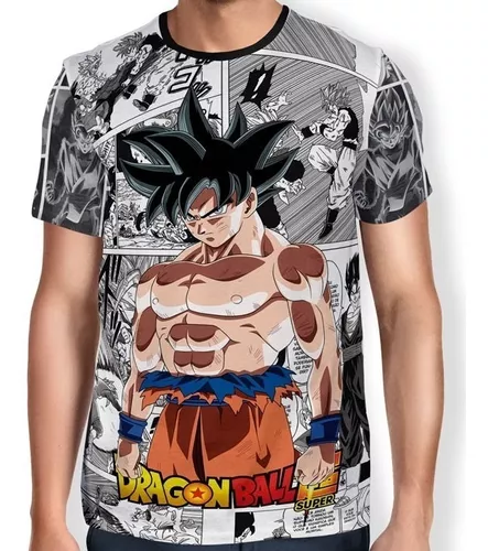 Camiseta Desenho AnimeDragon Ball Super Goku Instinto Superior