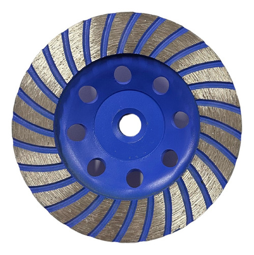 Rebolo Diamantado Turbo 115mm Com Rosca M14 Cor Azul