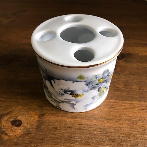 Imagem 5 de 5 de Porta Escova Porcelana Pintada A Mão
