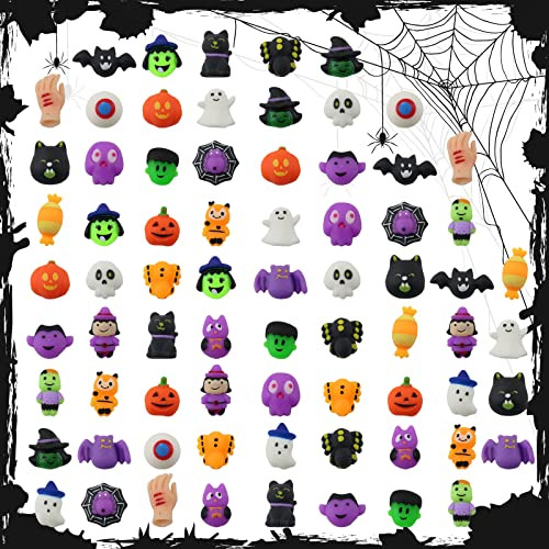 72 Piezas Mochi Squishy Toy Halloween Fidget Toy, Kawai...