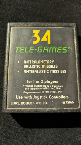 Videojuego Cassette De Atari 32 Juegos Tele Games 2600