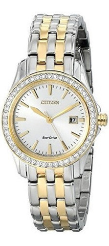 Reloj Citizen Mujeres Ecodrive Silhouette Crystal Con Fecha 