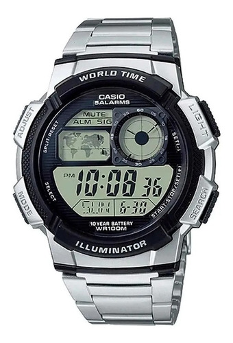 Reloj Hombre Casio Ae-1000wd-1av Acero Inoxidable Original