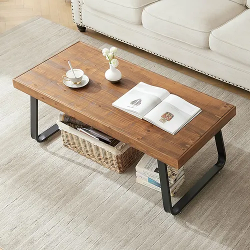 comprar Mesa De Centro De Madera Rústica, Mesa Central Industr...
