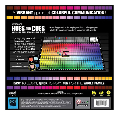 Juego De Mesa Usaopoly Hues And Cues By Scott Brady Físico de Estrategia