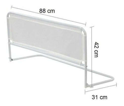 Imagem 1 de 4 de Grade De Proteção Para Cama Infantil - Branca