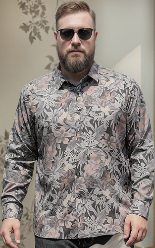 Hh Camisa Manga Completa Para Hombre, Talla Grande, 10xl, Pa