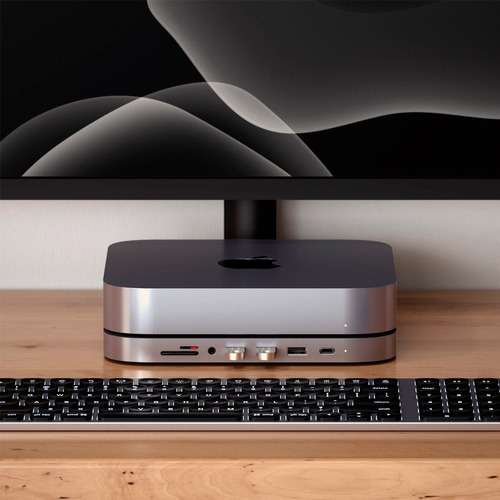 Hub Stand Satechi Para Mac Mini Usb-a Usb-c Jack 3.5 Sd