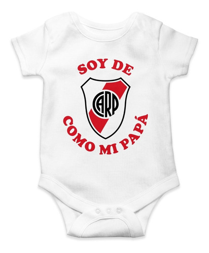 Body Para Bebé River Plate Como Mi Papa Algodón Blanco