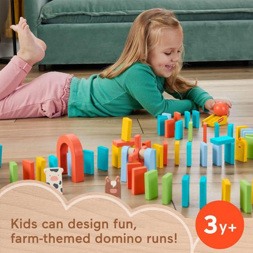 Juego De Preescolar De Madera Fisher-price Domino Run De De