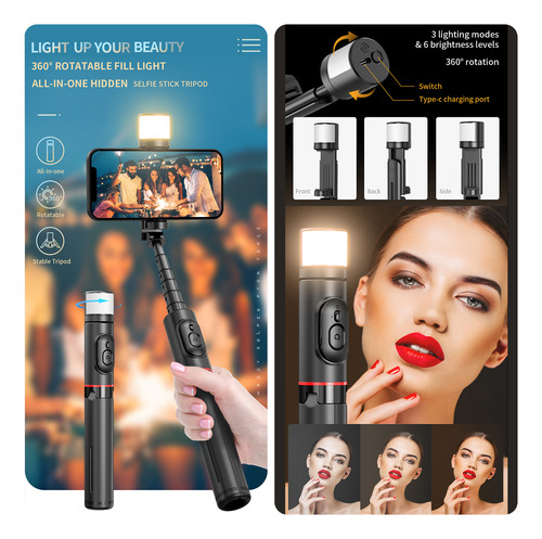 Trípode De Escritorio Portátil Para Selfie Stick Para Soport