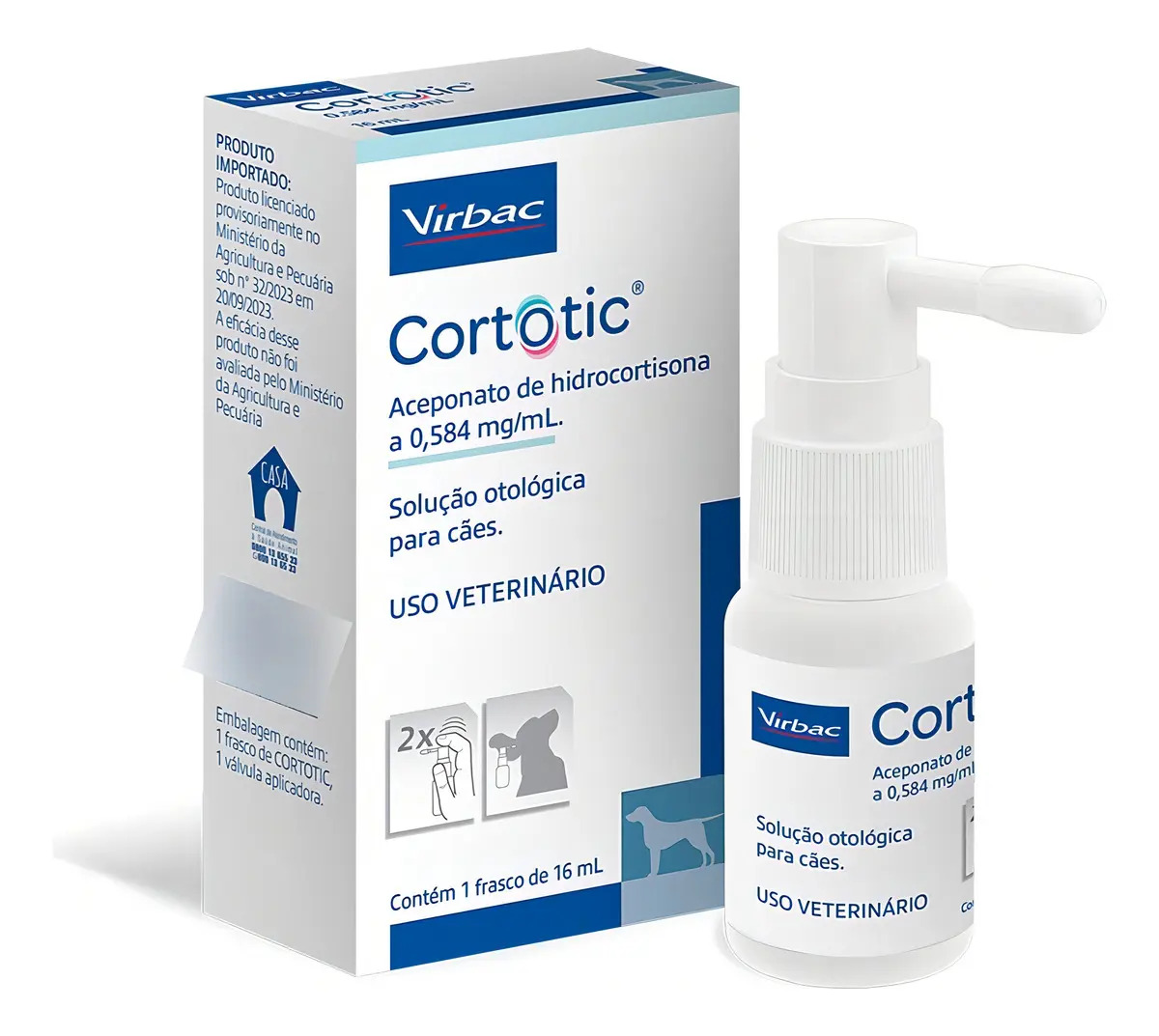Cortotic Tratamento Otológico Spray Para Cães Virbac 16ml